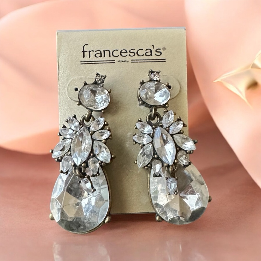 Francesca's Collections Silver Gemstone Earrings